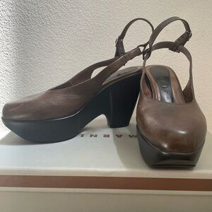 Marni Leather in brown in size 36